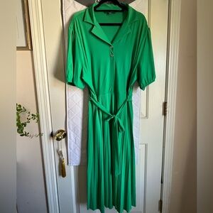 Sharagano Green Midi Dress 2X